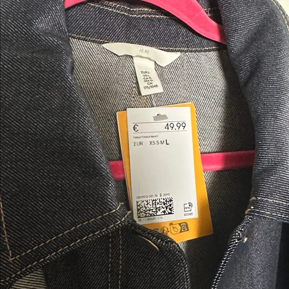 NWT! H&M EuropeDark Blue Denim Cape Jacket — Large - Picture 2 of 7
